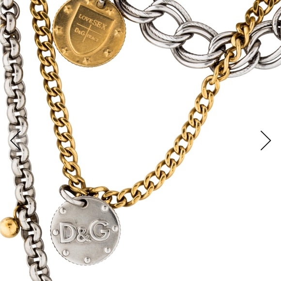 D&G Two-Tone Chain Necklace - Picture 2 of 8